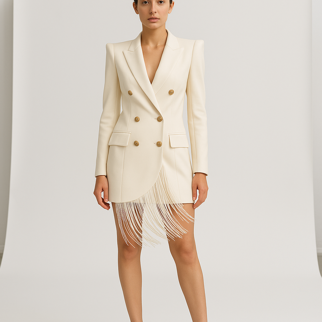 "Fringe Forward" Blazer Dress
