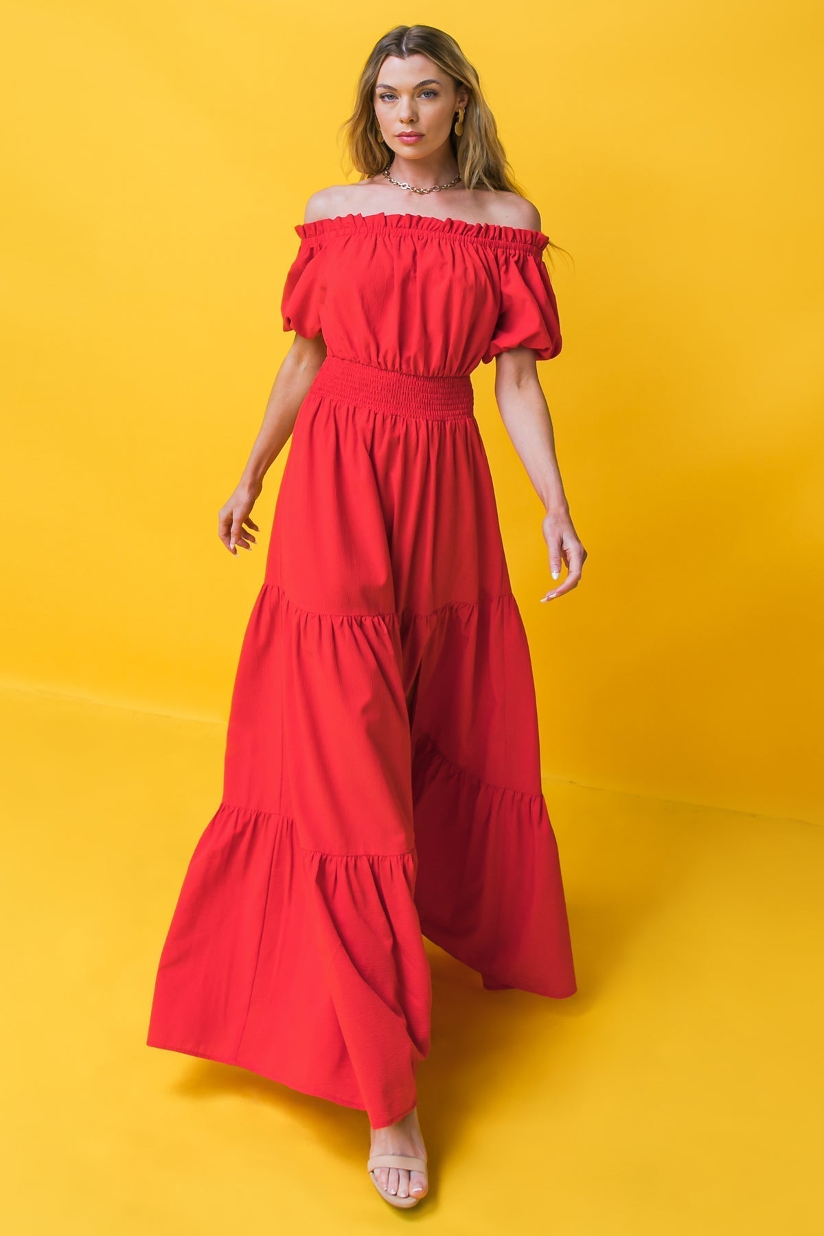 "OUT IN THE COUNTRY" Woven Maxi Dress