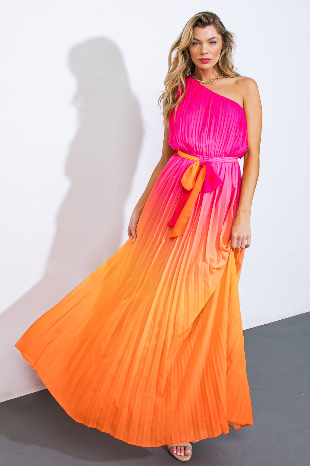 Printed woven maxi dress