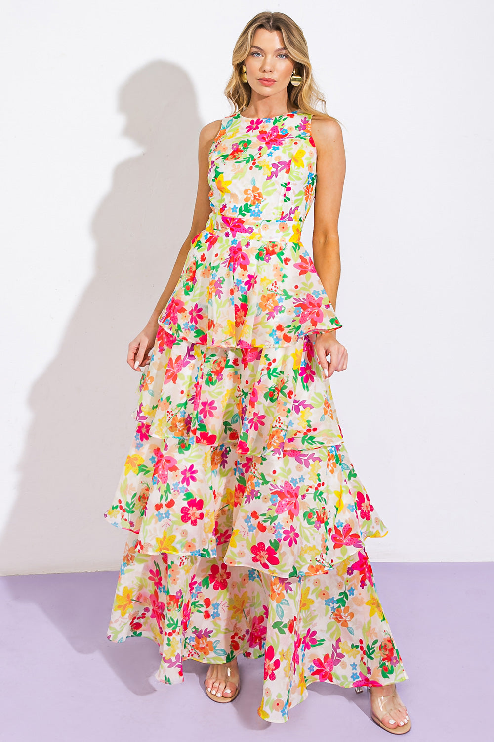 Del Rey High-Rise Woven Maxi Dress
