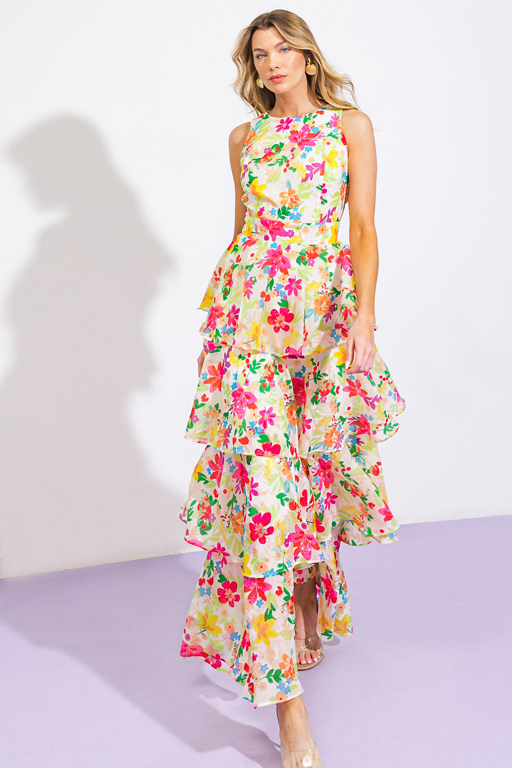 Del Rey High-Rise Woven Maxi Dress