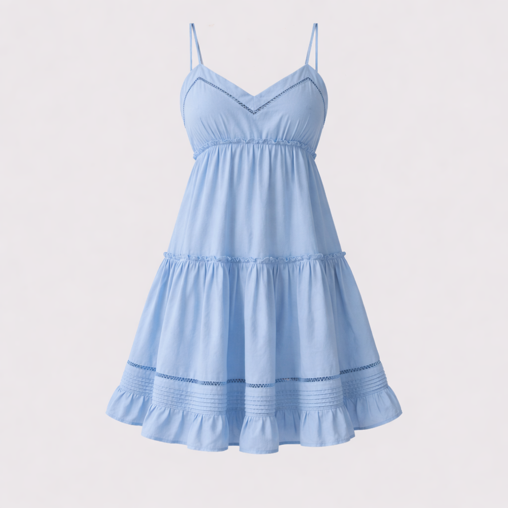 Women’s Ruffle Tier Mini Dress - Relaxed Fit