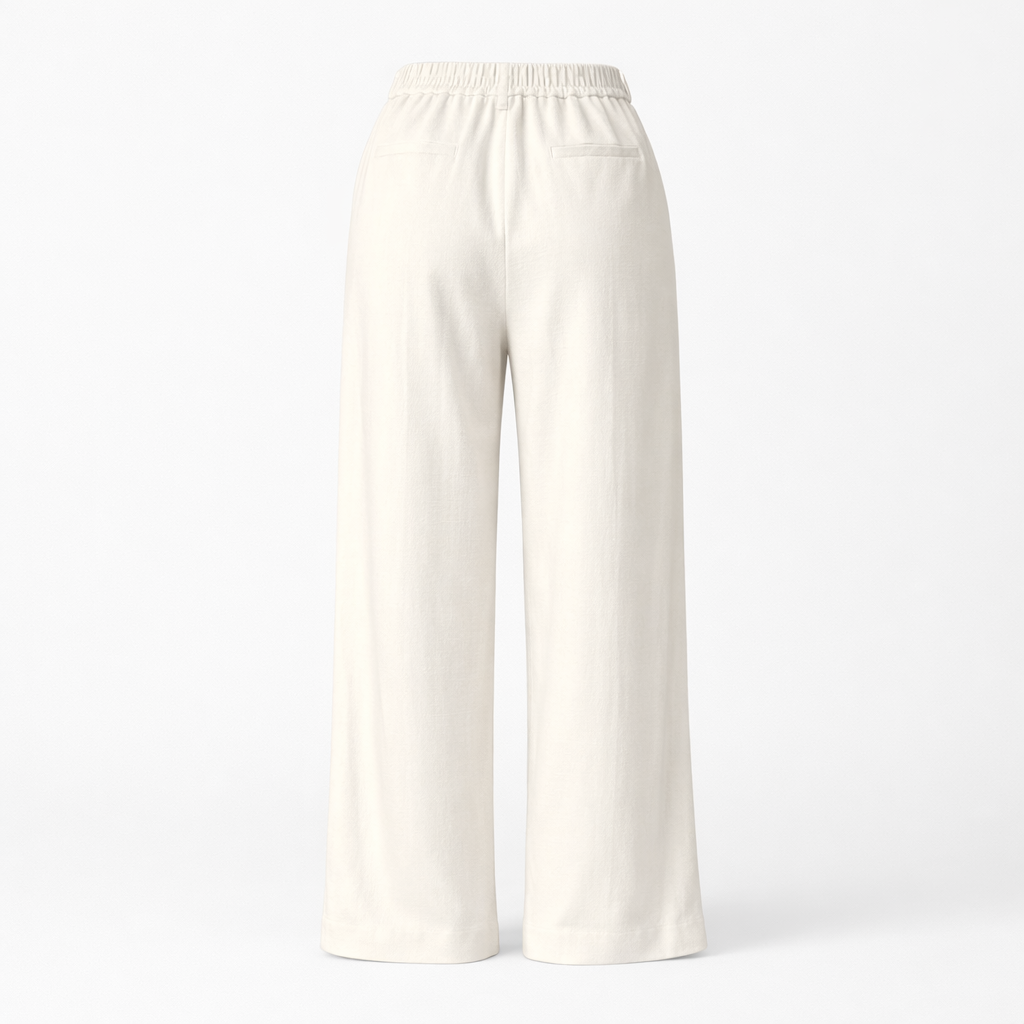 Women’s White Wide Leg Trousers - Structured
