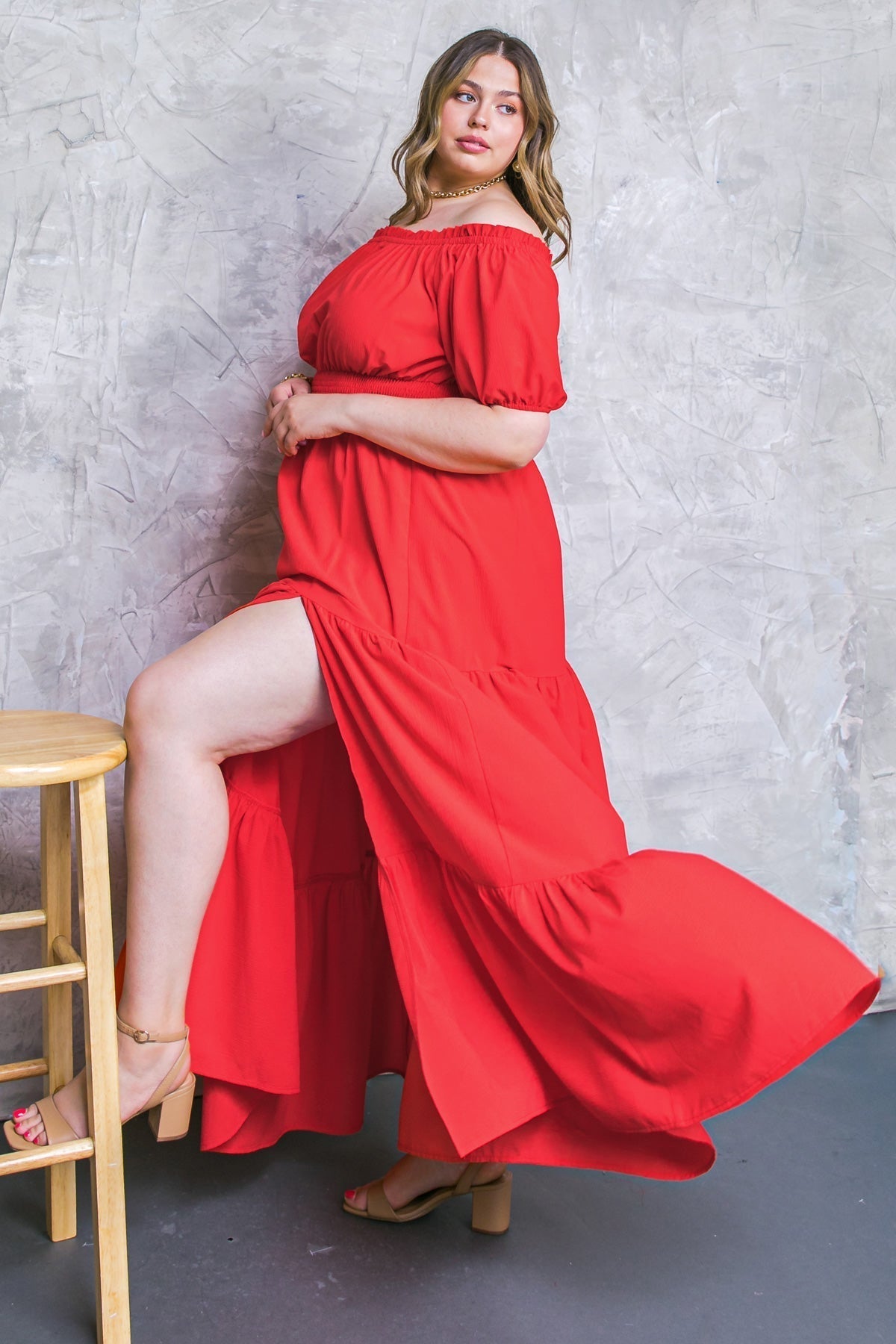 "OUT IN THE COUNTRY" Woven Maxi Dress