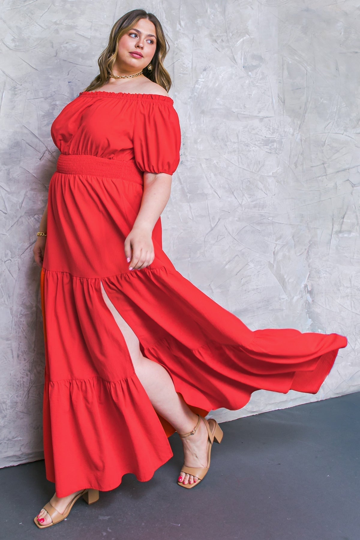 "OUT IN THE COUNTRY" Woven Maxi Dress